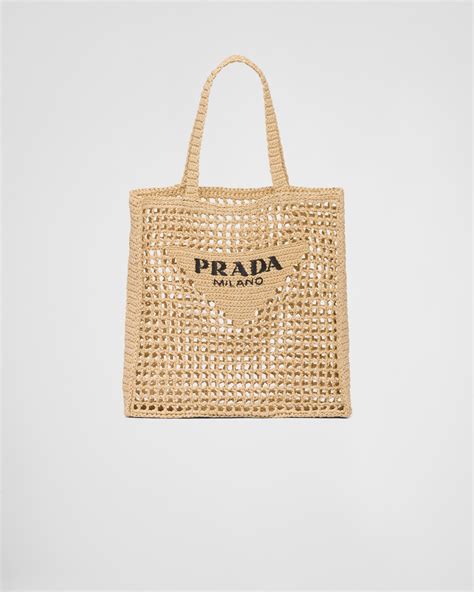 bolsa de ráfia prada|Bolso de rafia Negro .